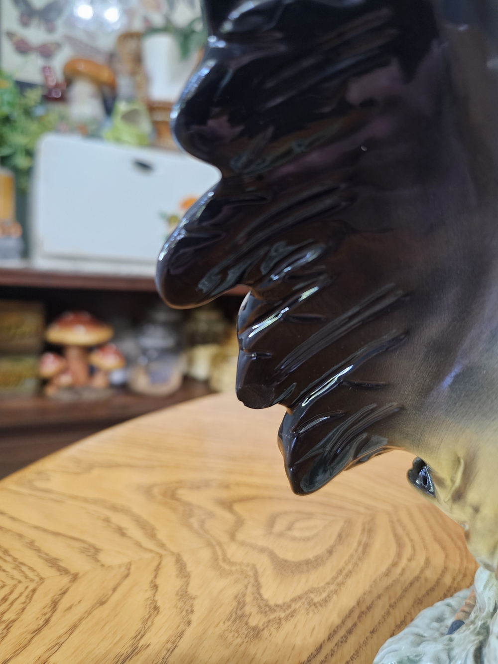 Vintage Glaze Ceramic Yellow Rooster Chicken Cookie Jar Large Canister Farmhouse - Picture 9 of 9